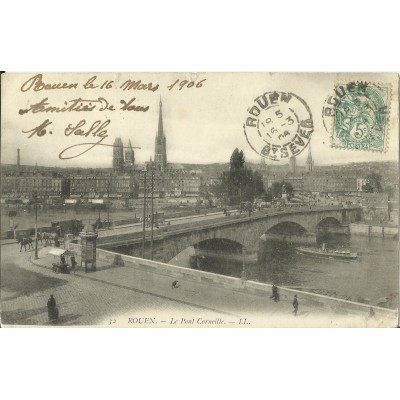 CPA: ROUEN, Le Pont Corneille, années 1900