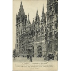 CPA: ROUEN, Cathédrale, Grand Portail, vers 1910