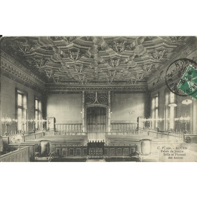 CPA - ROUEN, Palais de Justice, Sall des Assises - Années 1910