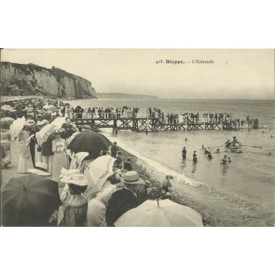 CPA: DIEPPE, Vue sur l'Estacade, vers 1900.