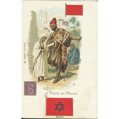 CPA: LA POSTE au MAROC, vers 1900.