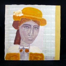 Ion SALISTEANU (1929-2011), FEMME au CHAPEAU, HUILE/TOILE