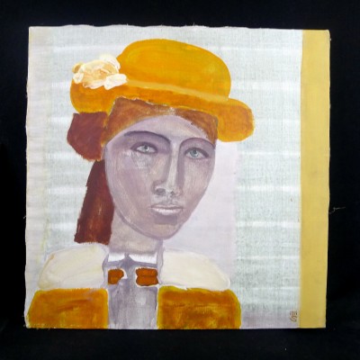 Ion SALISTEANU (1929-2011), FEMME au CHAPEAU, HUILE/TOILE