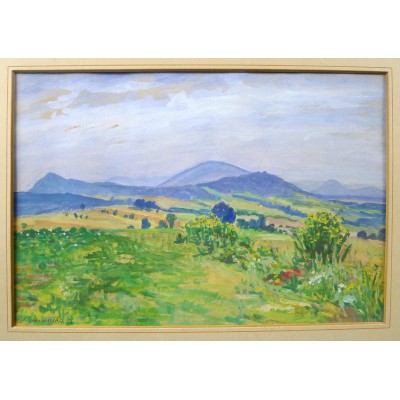 Ludmila JANOVSKA (1907-?), PAYSAGE, YOUGOSLAVIE, Aquarelle