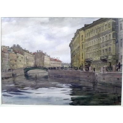 Solomon BOIM (1899-1978), Russie, Rivière Moyka, LENNINGRAD