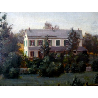 Matthias HEFTI (1849-1938) Maison de Campagne de Pennsylvanie, U.S.A.HUILE/TOILE.