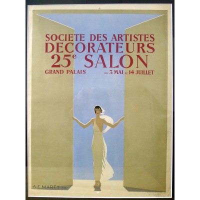 André Édouard MARTY (1882-1974), AFFICHE 1935 SOCIETE DES ARTISTES DECORATEURS