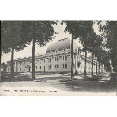 CPA: VICHY, perspective de l'ETABLISSEMENT THERMAL, vers 1900