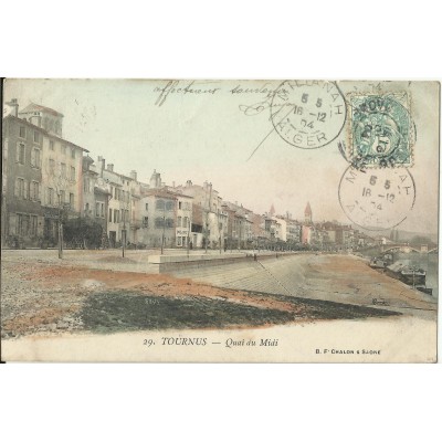 CPA: TOURNUS, Quai du Midi, vers 1900