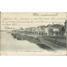 CPA: TOURNUS, Quai du Centre, vers 1900