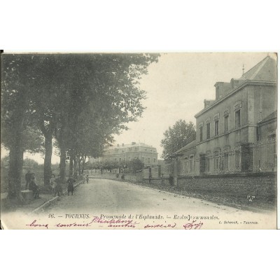 CPA: PROMENADE de l'ESPLANADE ET ECOLES COMMUNALES, vers 1900