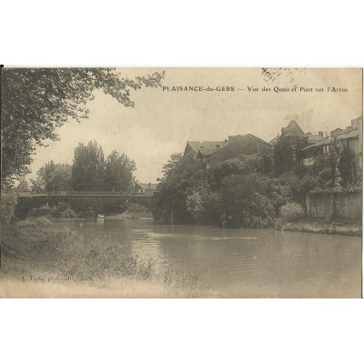 CPA: PLAISANCE-du-GERS, Bords de l'ARROS, vers 1900