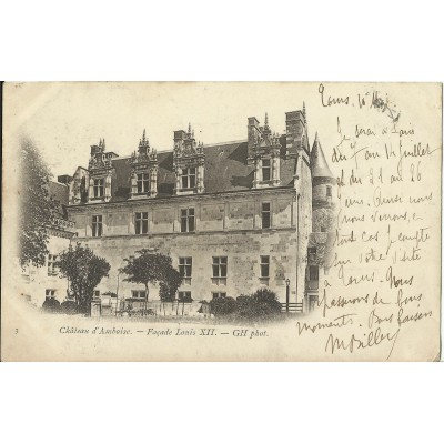 CPA: CHATEAU d' AMBOISE, Façade, vers 1900