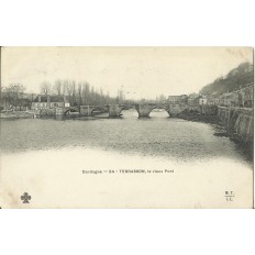 CPA: TERRASSON, Le Vieux Pont, vers 1900