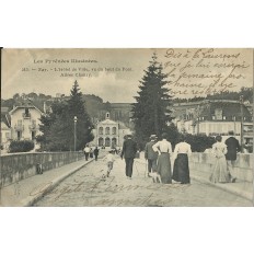 CPA: NAY, HOTEL de VILLE, ALLEES CHANZY, vers 1900