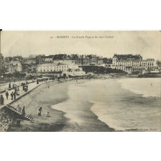 CPA: BIARRITZ, La Grande Plage, Les Casinos, vers 1900