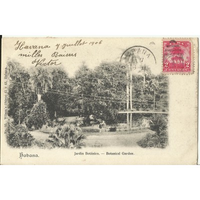 CPA: CUBA, LA HAVANE, Jardin Botanice, vers 1900 HABANO, Jardin Botanico