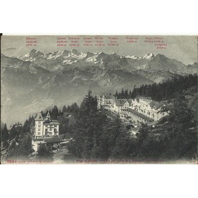 CPA: SUISSE, RIGI KALTBAD und Die BERNER HOCHALPEN, vers 1900