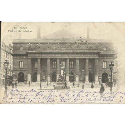 CPA: PARIS, THEATRE de l'ODEON, vers 1900