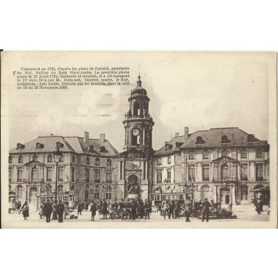 CPA: RENNES, La Mairie, Animée, vers 1920