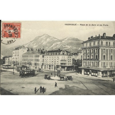 CPA: GRENOBLE, Place de la GARE, vers 1900